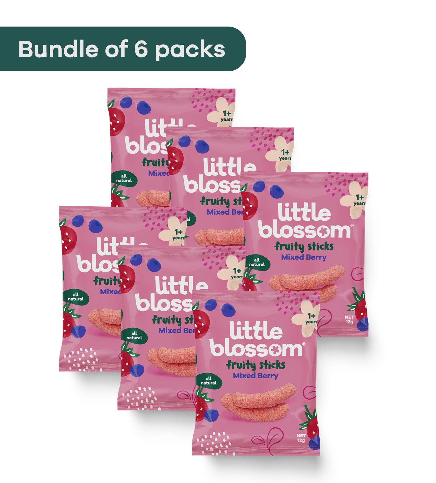 Fruity Sticks - Mixed Berry (Bundle of 6)