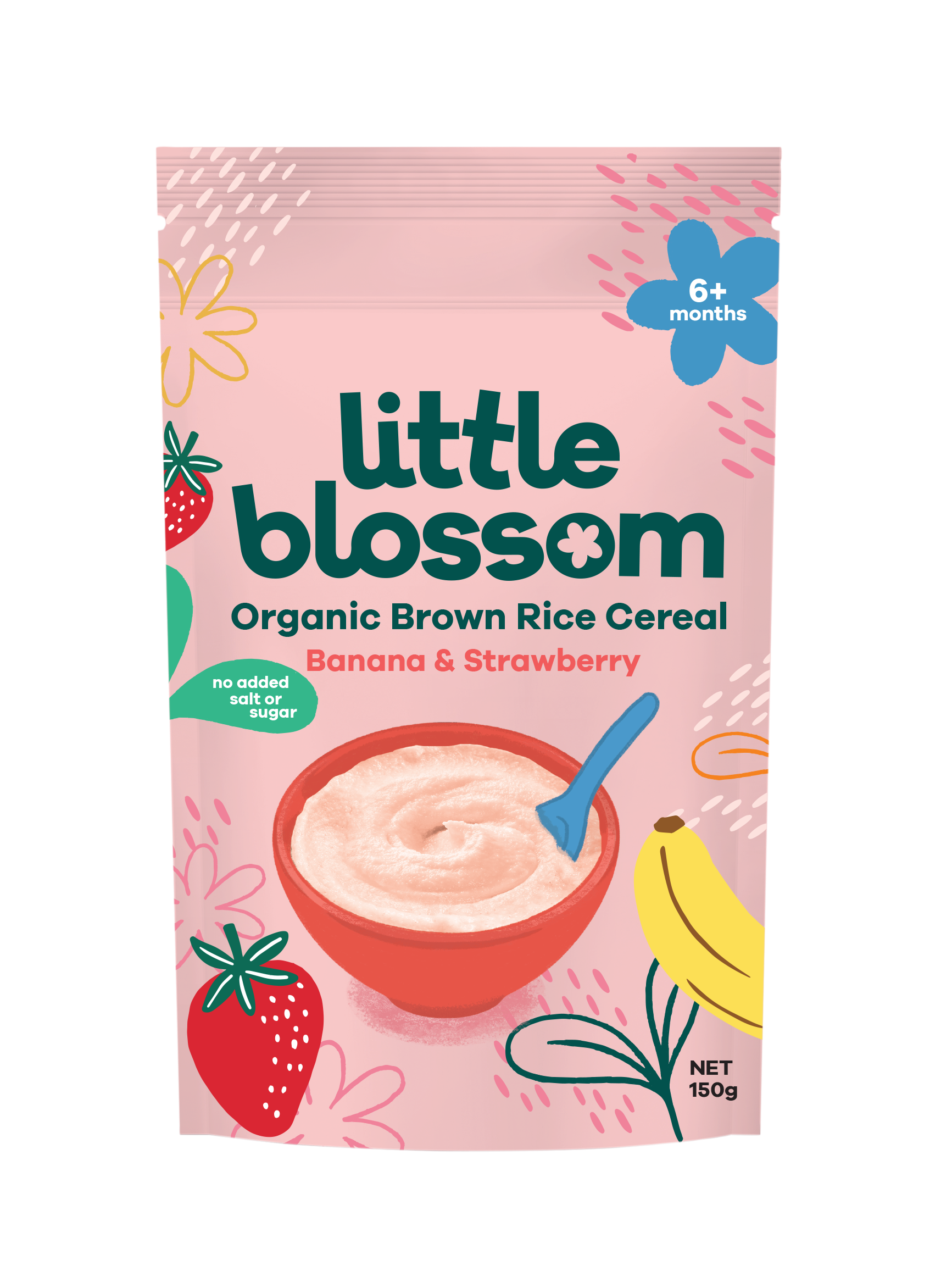 Organic Brown Rice Cereal | Banana & Strawberry