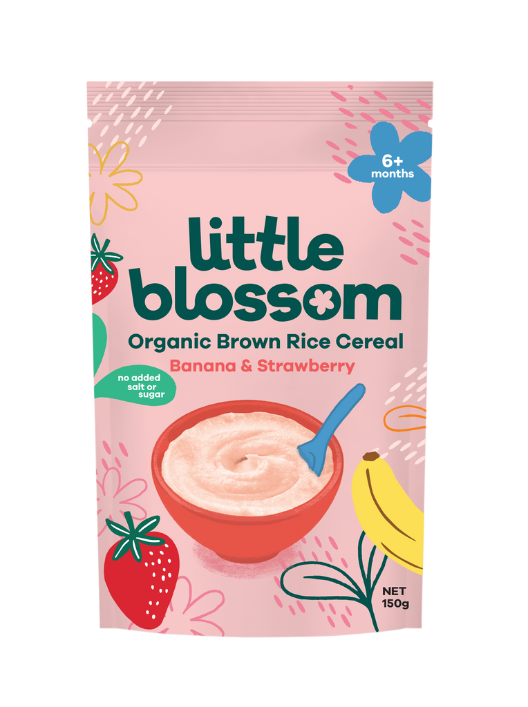 Organic Brown Rice Cereal | Banana & Strawberry