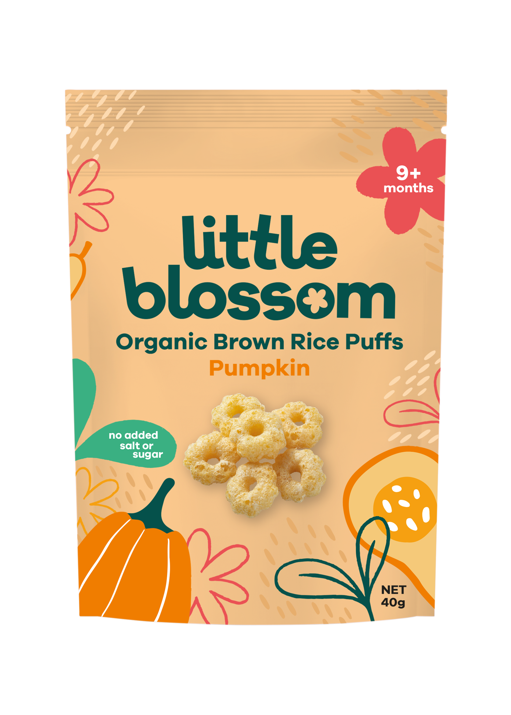 Organic Brown Rice Puffs | Pumpkin