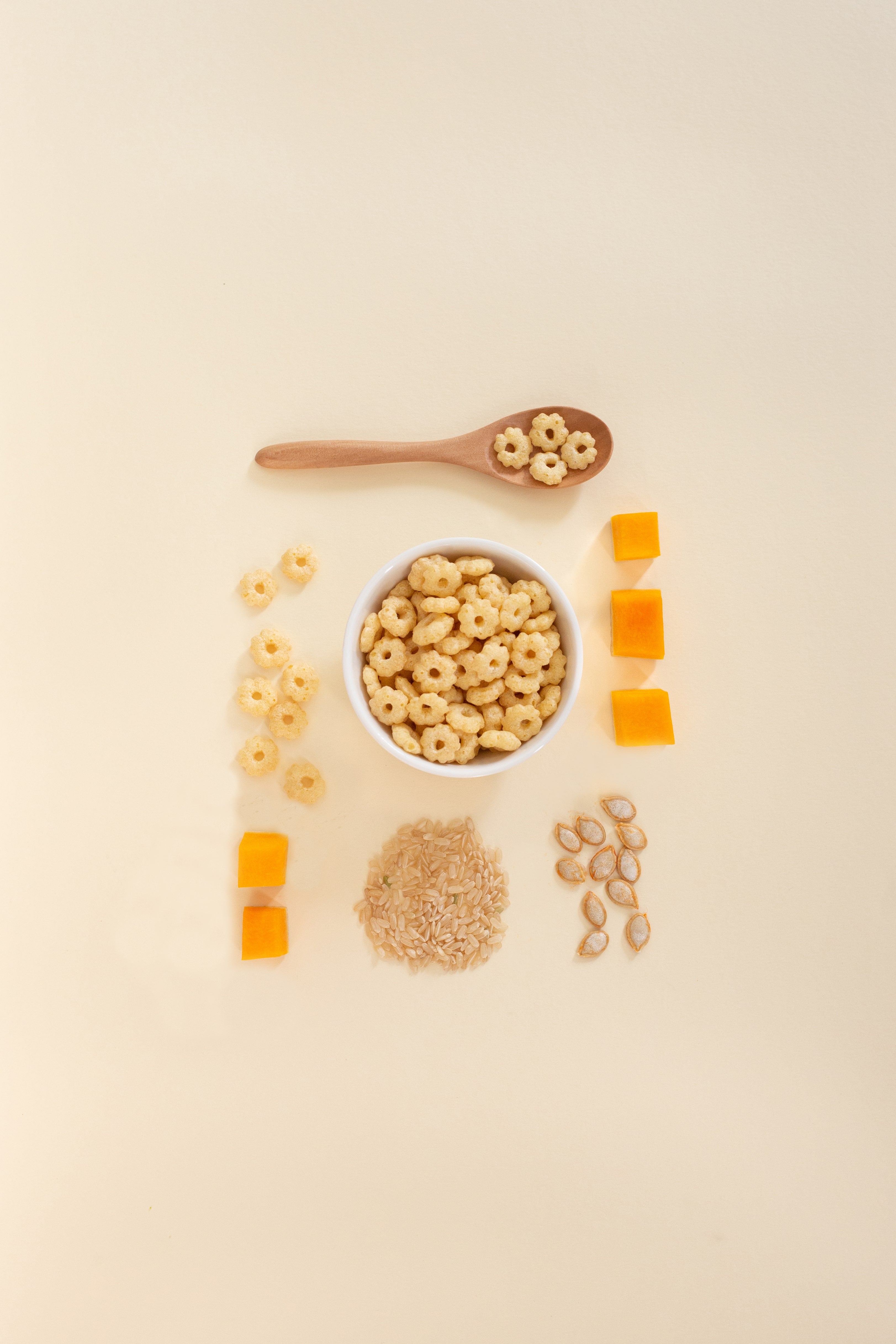 Little Blossom Organic Baby Puffs Pumpkin Flat Lay
